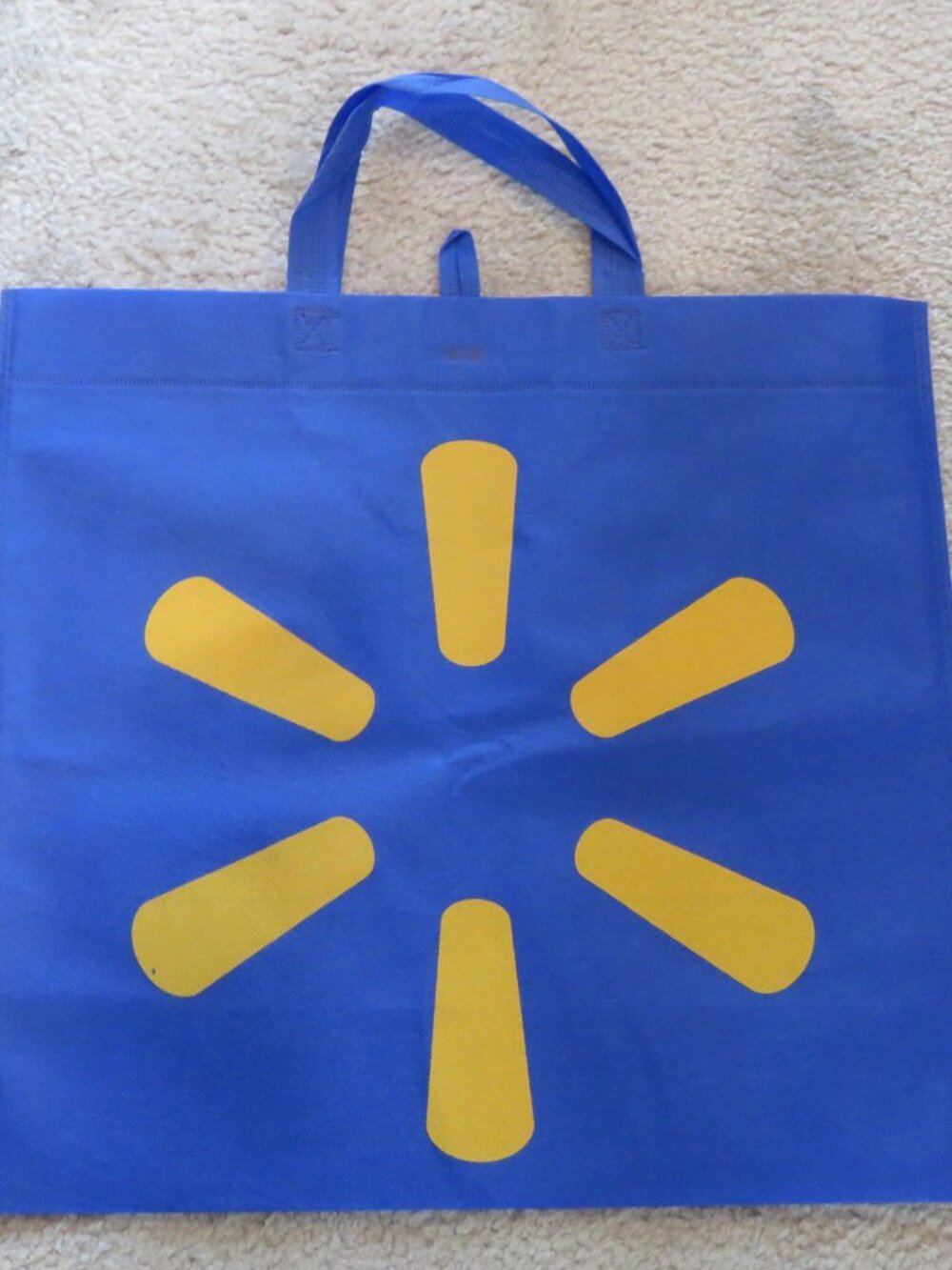 Lot 10 NEW NWOT Walmart Reusable Large Tote Bags abt. 18" L  x  17 "T  x  7" D